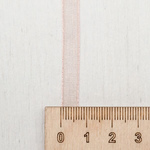 Лента капроновая (органза) 6.0 мм / 22.86±1 метров, 39 бежевый