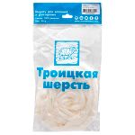 Шерсть для валяния вискоза Троицкая, 1х50 г (19-20 мкр), 01 белый