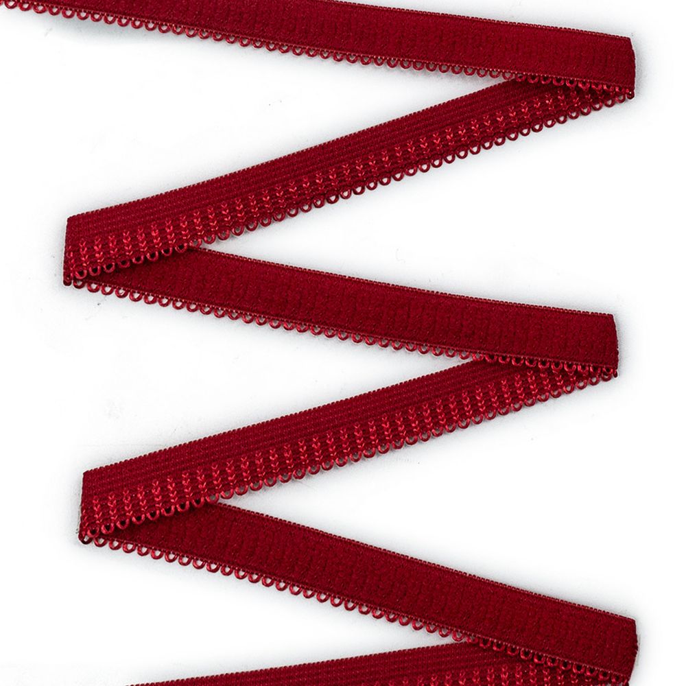 Резинка бельевая (ажурная) 10.0 мм / 50 метров, красный, 0310/49