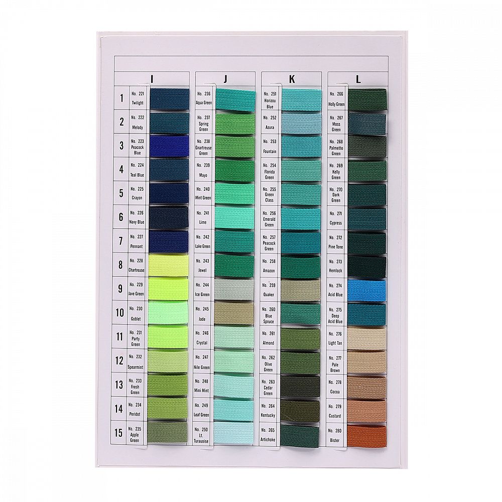 _02_ Карта цветов молний: молнии MaxZipper, палитра цветов F