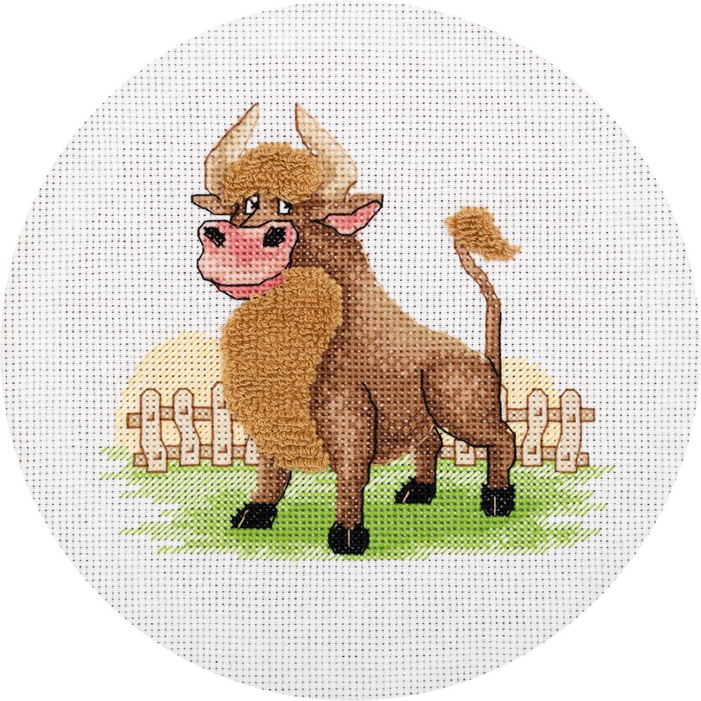 Набор для вышивания нитками Klart, Первый парень на деревне, 15,5х14,5 см