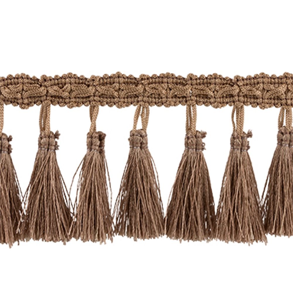 Бахрома отделочная 60.0 мм / 10 метров, с кистями, 107 серо-бежевый, Gamma 888