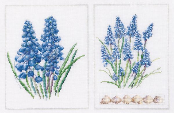Набор для вышивания нитками Thea Gouverneur, Мускари, 33.5х22 см