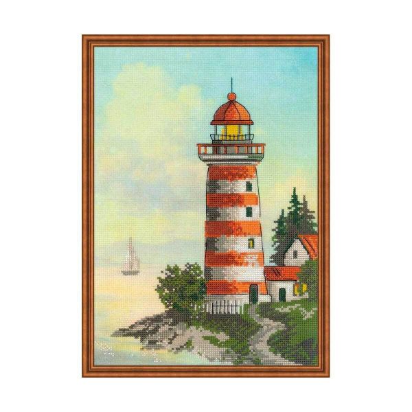 Набор для вышивания нитками Риолис, Частичная вышивка Риолис Маяк, 21х30 см