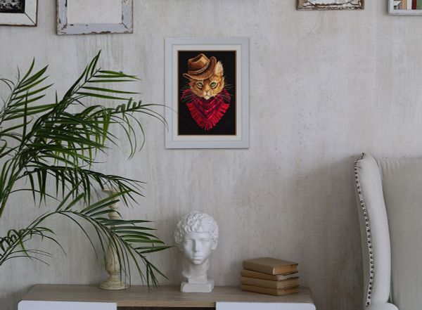 Набор для вышивания нитками Panna, Васька, Вне закона, 20х25 см