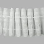 Лента (тесьма) шторная: сборка параллельная (1:2.5) 60 мм / 50 метров, (2 ряда петель, 2 шнура), белый, C701