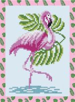 Алмазная (кристальная) мозаика Фрея, Фламинго, 19,5х14 см