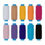 Нитки спандекс ⌀0.6 мм, набор 10 катушек по 25 метров, ассорти 6, Gamma ET-10