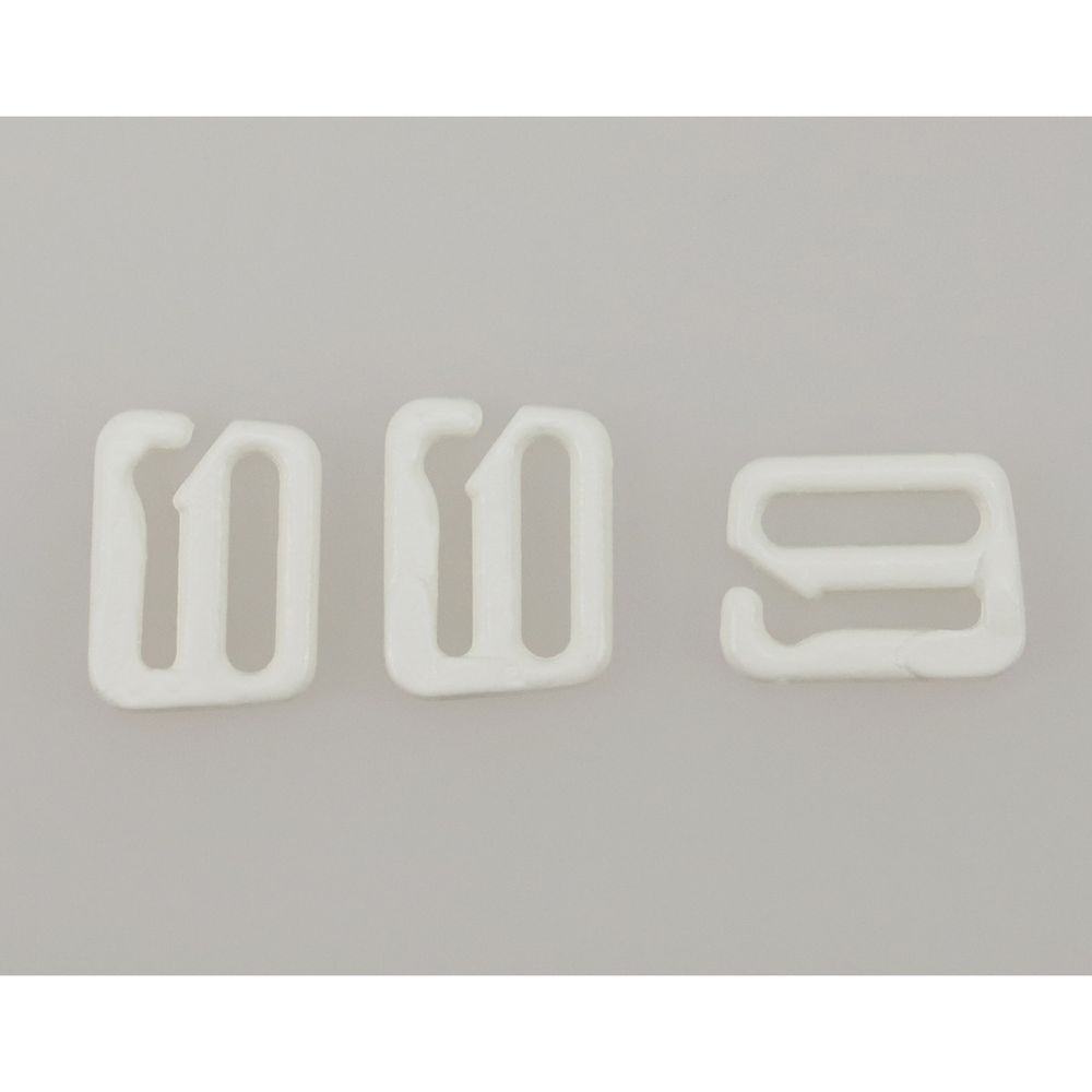 Крючки для бюстгальтера металл 10.0 мм, 004 приглушенный белый, Arta, 50 шт