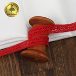 Кружево вязаное (тесьма) 15 мм / 10 метров, диз. 293, цв.31 красный, Kruzhevo