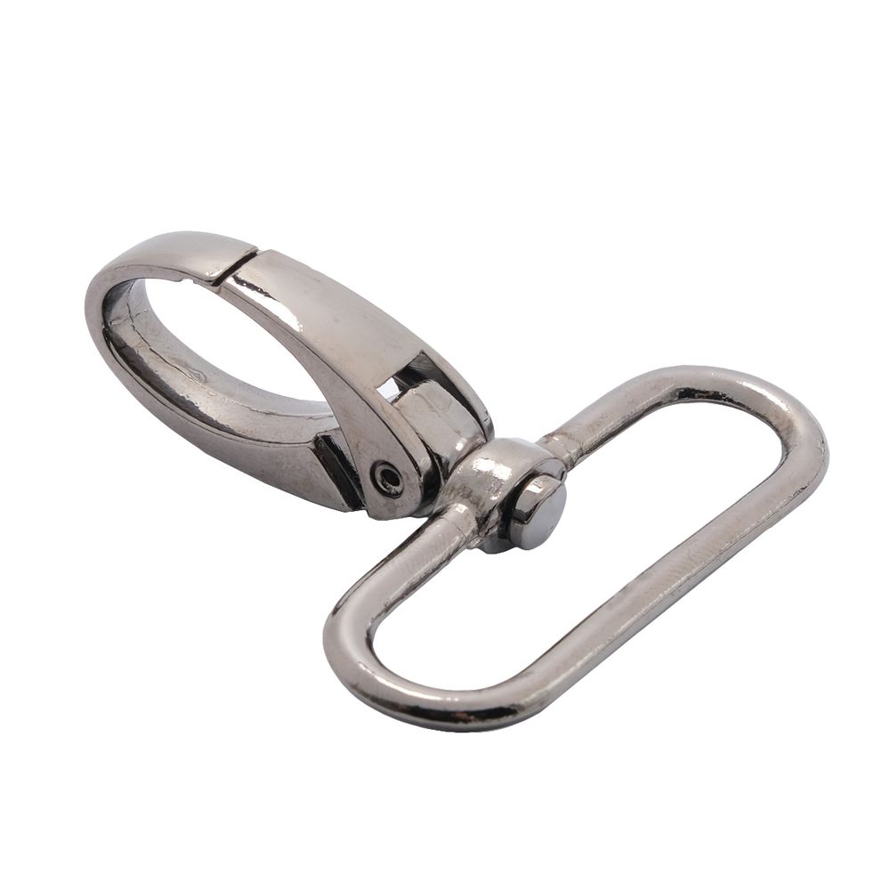 Карабин металл 40 мм (48х52 мм), 2 шт, Hobby&Pro, чер.никель