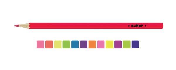 Набор неоновых карандашей NCP-9012 заточенный 8х12 цв, Мишка NCP-9012