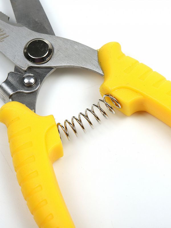 Секатор прямое лезвие 80/210.1 ручки желтый пластик, Maxwell Garden