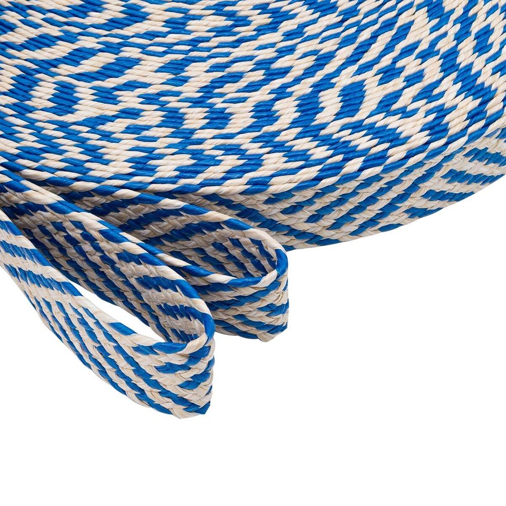 Стропа (ременная лента) 35 мм / 45.72 метра, [23.33 г/пог.м], с принтом, ZH807 белый/синий, 3Al295