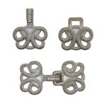 Крючки пришивные декоративные 25х14 мм, white, 10 шт