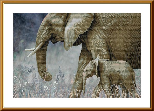 Набор для вышивания нитками Нова Слобода, Рядом с мамой 29х43 см