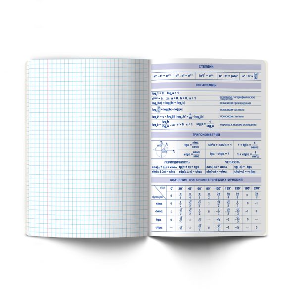 Тетрадь со справочным материалом Остров легенд, сплошной лак, A5+ 48 л. на скобе 65 г/м², белизна 100 %, 10 шт, клетка, 01310 Остров легенд Алгебра, Светоч Т143