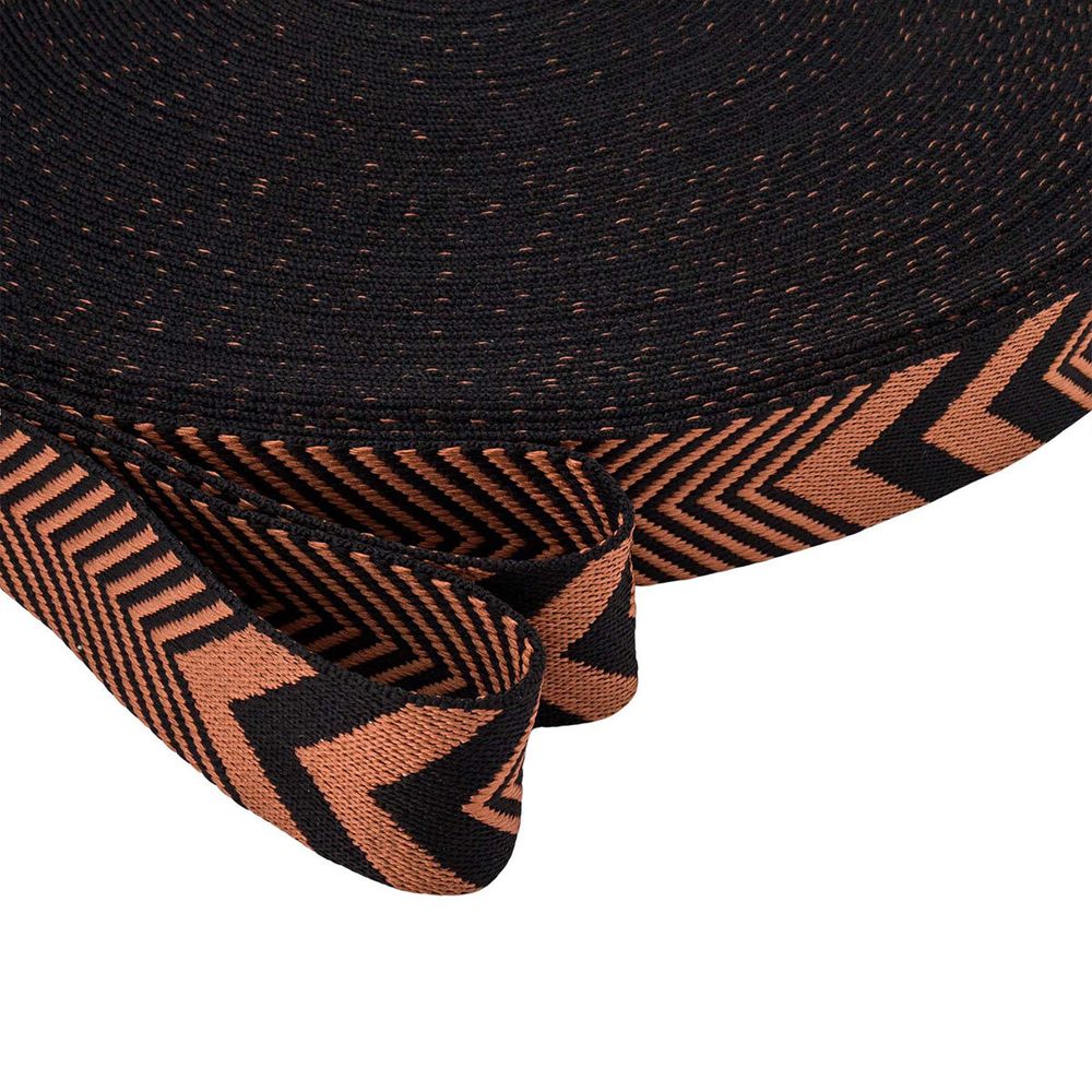 Стропа (ременная лента) 38 мм / 45.72 метра, [38.82 г/пог.м], с принтом 2-сторонняя, D169 коричневый/черный, 3Al354