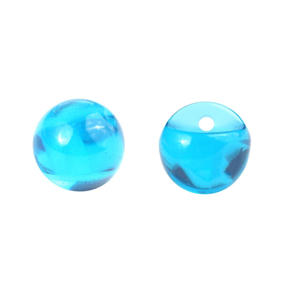 Пуговицы на ножке под камень из смолы 11мм (аквамарин), 100 шт