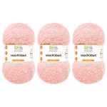 Пряжа Вязь Махровая / уп.3 мот. по 100 г, 420 м, 113 розовый