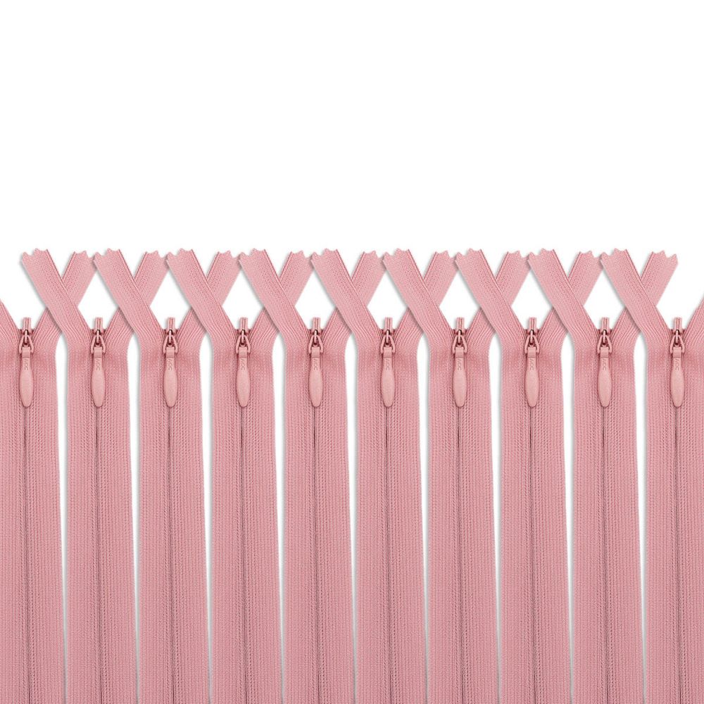 Молния потайная (скрытая) Т3 (3 мм) 1 зам., н/раз., 50 см, св. брусн., 31308 / 50, 10 шт