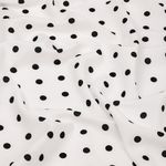 Штапель в горошек 90 г/м², 145 см / 2 метра, TBY.Vidt.04 цв.белый