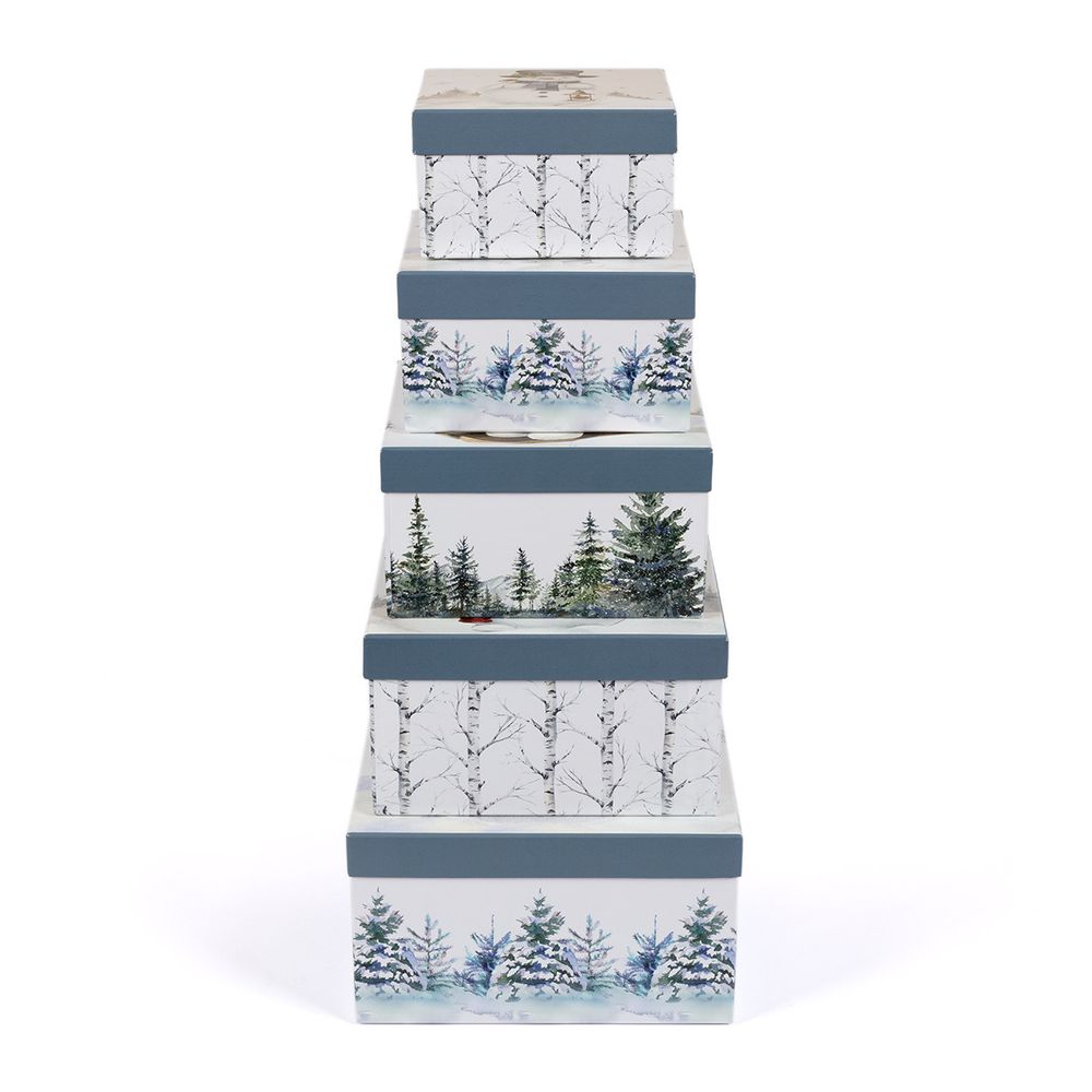 Набор подарочных коробок "5в1", 14х14х8 - 22х22х12 см, 01, Stilerra SBOX-SN3-5