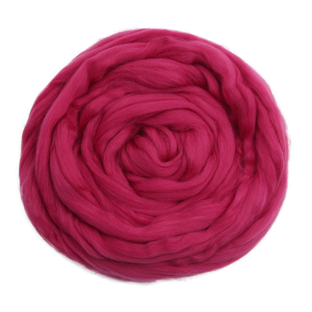Шерсть для валяния мериносовая тонкая 100%, 100 гр. (1514 темная мальва)