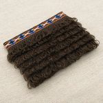 Ткань для рукоделия в наборе с тесьмой жаккард -бахрома 50х50см+1м (21947/34113 т.коричневый) 29501