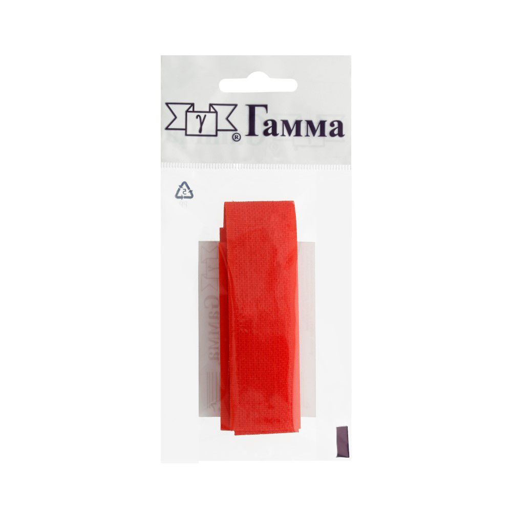Лента контактная липучка фасовка (велкро) пришивная 25 мм / 5 шт по 25 см, 026 красный, Gamma LG-25, ПАРА (крючок+петля), качество "B"
