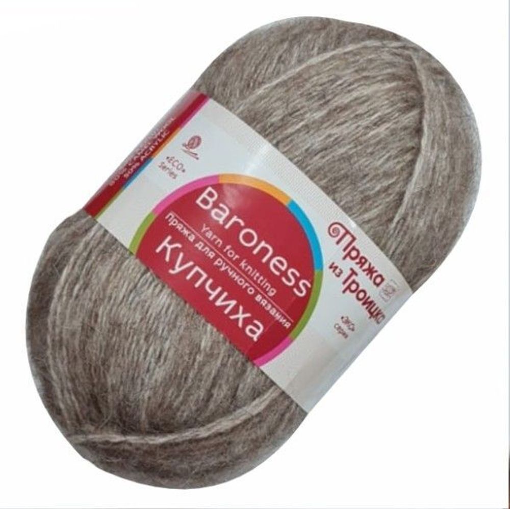 Пряжа Троицкая Купчиха / уп.10 мот. по 100 г, 300 м, 0043 суровый лен