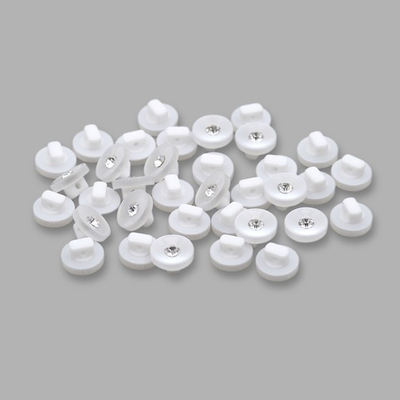 Пуговицы на ножке 16L (10мм), пластик (white (белый)), 36 шт, PS24