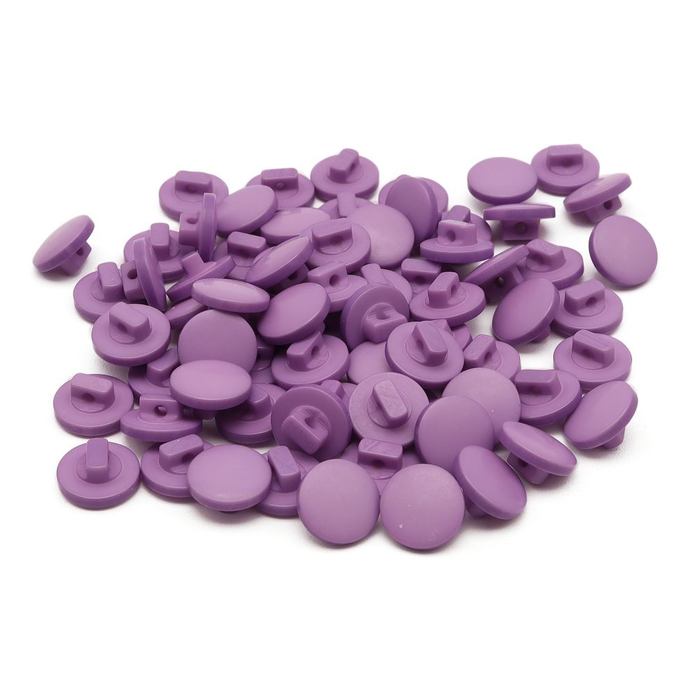 Пуговицы на ножке 16L (10мм), пластик (Purple (фиолетовый)), NE68, 72 шт