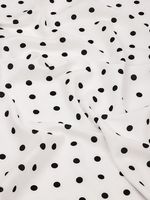 Штапель в горошек 90 г/м², 145 см / 2 метра, TBY.Vidt.04 цв.белый