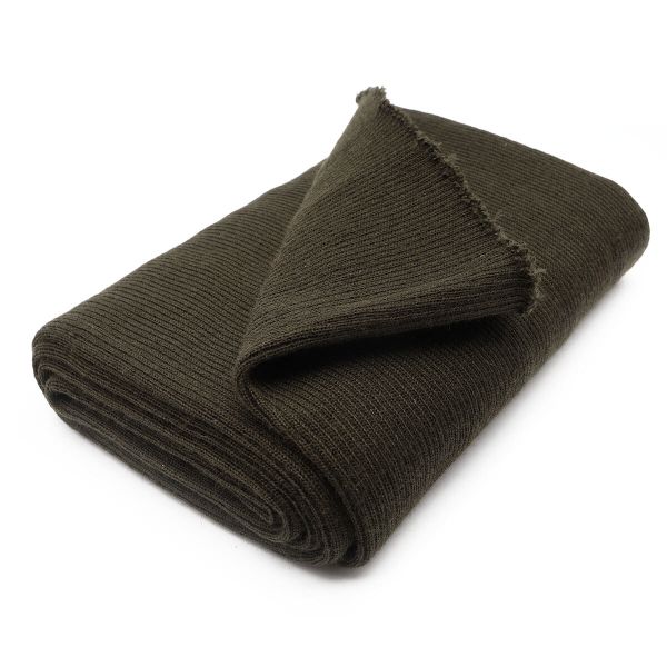 Полотно трикотажное тонкое по кругу (для шапок), 12 кл, 20 см / 2.9 метра, 2 сложения, 369/1 оливковый (хаки)