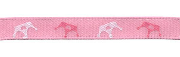 Лента атласная с рисунком 6.0 мм / 22.8±1 метра, K2/005 корона/розовый, Gamma ALP-062