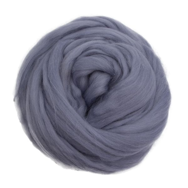 Шерсть для валяния полутонкая 100%, 100г (174 стальной)
