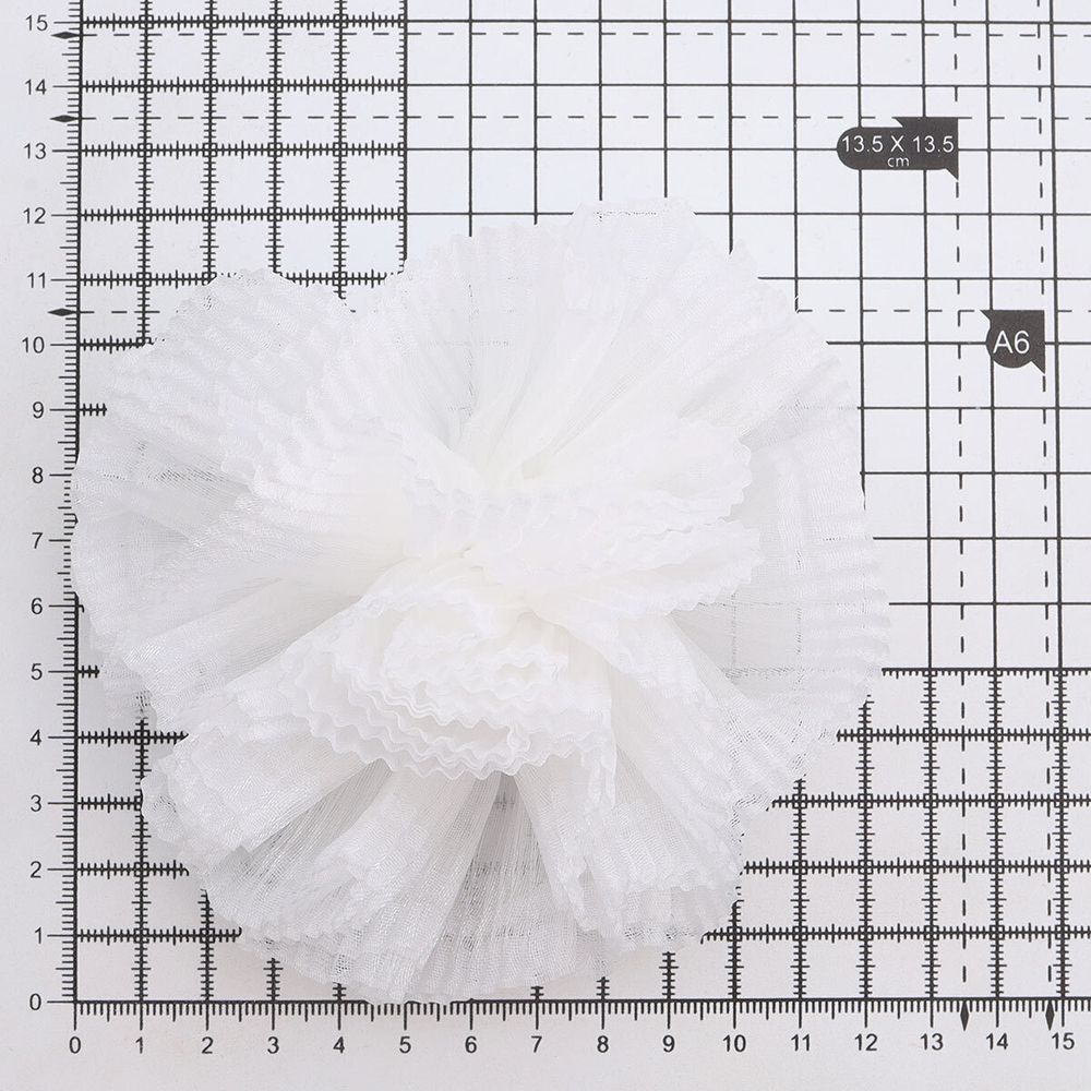 Бант декоративный ⌀11 см, уп., 10 шт, белый, С403