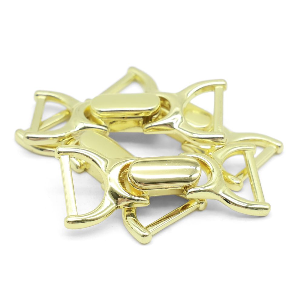 Пряжка-застежка 18 мм золото, металл, 4 шт