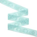 Кружево вязаное (тесьма) хлопковое 60 мм / 25 метров, рис.60.01.178 (мята) С3749Г17