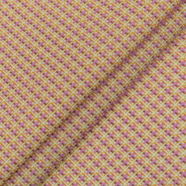 Ткань для пэчворка PEPPY БАБУШКИН СУНДУЧОК ФАСОВКА 100х112 см, 140±5 100% хлопок, БС-15 клетка яр.желтый/бирюзовый, Peppy БАБУШКИН СУНДУЧОК