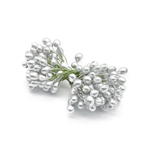 Тычинки для искусственных цветов 0,5х6см (серый)