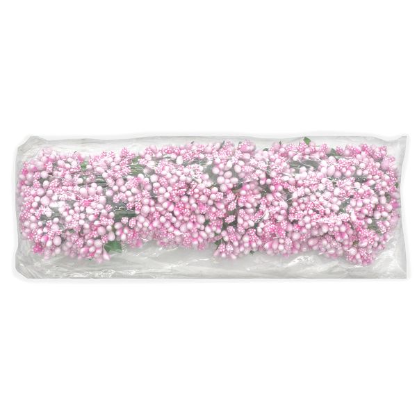 Цветы искусственные декоративные 2см (12 штук) (розовый)