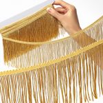 Бахрома отделочная широкая 150.0 мм / 4.5 метра, цв.золото