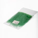 Перья на ленте Страус 15 см, FBY-15-025, цв. зеленый, 2м