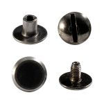 Винт кобурный металл ⌀9 мм, h5 мм, темное серебро, 50 шт