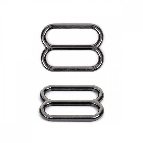 Рамки-регуляторы для купальника металл 16.0 мм, 816C.SW цв.черный никель, уп.100 шт