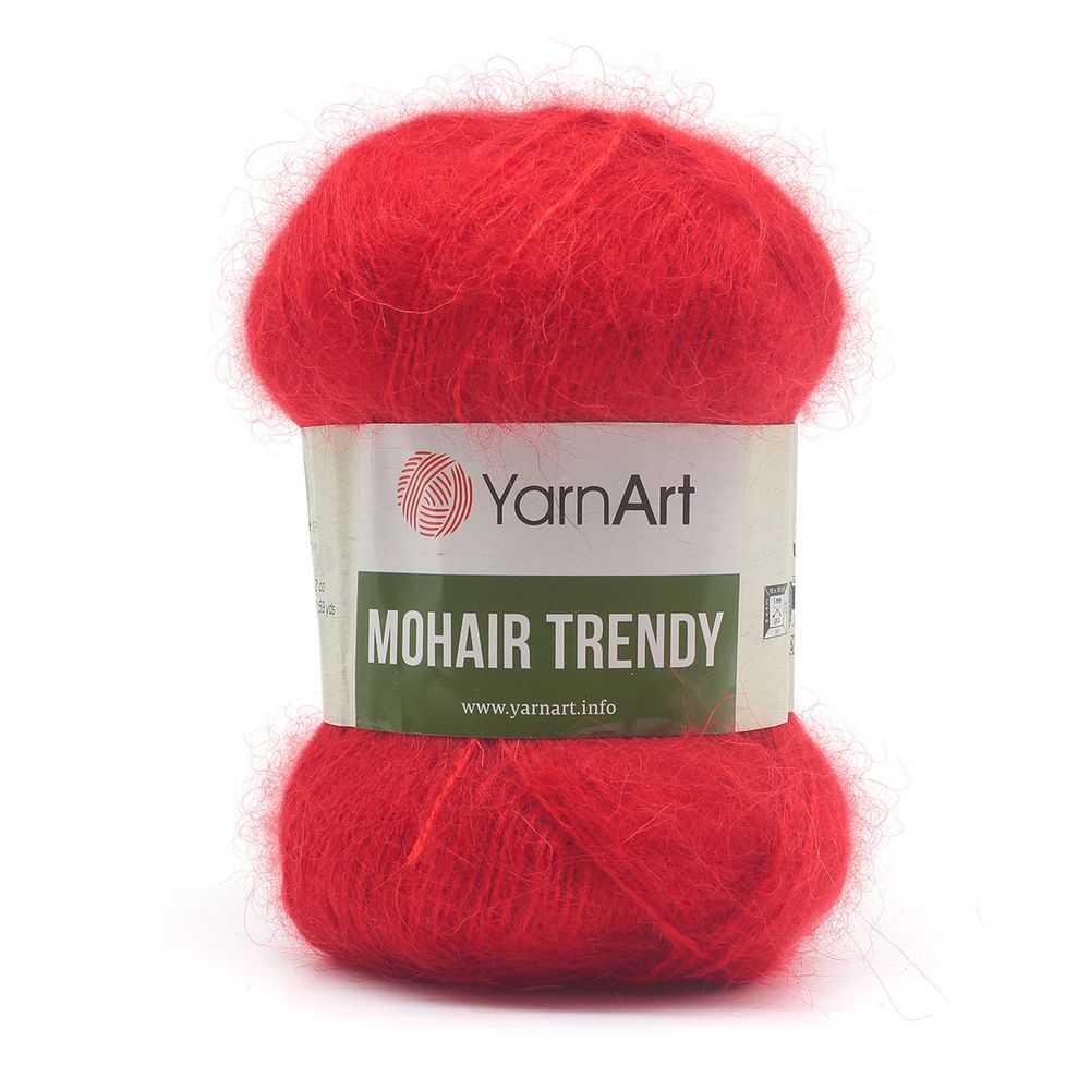 Пряжа YarnArt (ЯрнАрт) Mohair trendy / уп.5 мот. по 100 г, 220м, 105 красный