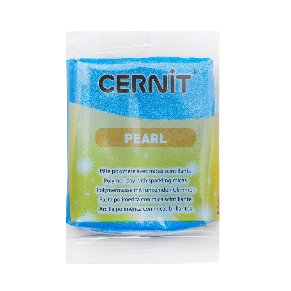 Полимерная глина запекаемая Cernit Pearl, 56 г, 200 синий