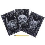 Набор для творчества Гравюра мини Пушистые малыши (серебро), 10х15 см, 1х3 шт, Hobbius GHPM-11